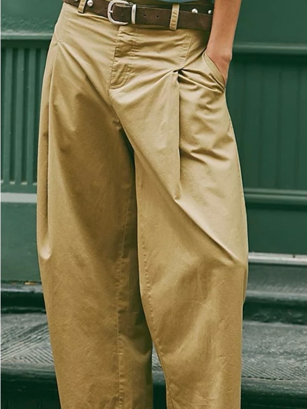 Free People Mustard Brown Cargo Pants